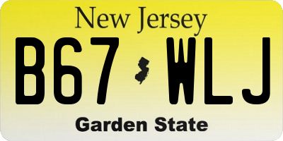 NJ license plate B67WLJ