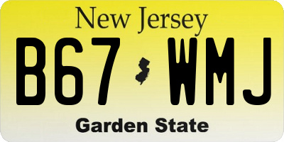 NJ license plate B67WMJ
