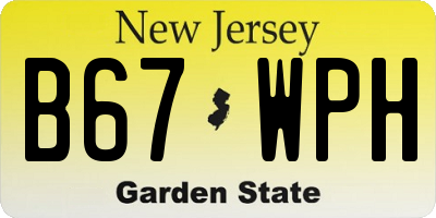 NJ license plate B67WPH