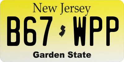 NJ license plate B67WPP