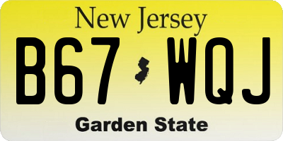 NJ license plate B67WQJ