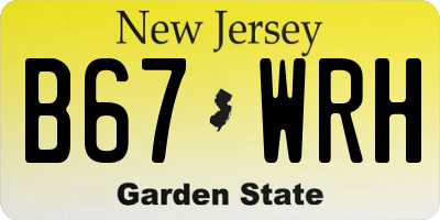 NJ license plate B67WRH