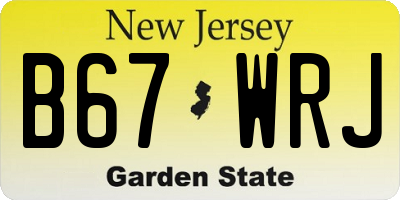 NJ license plate B67WRJ
