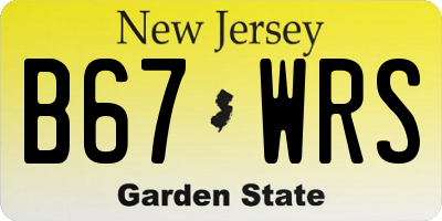 NJ license plate B67WRS