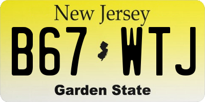 NJ license plate B67WTJ