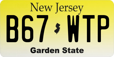 NJ license plate B67WTP