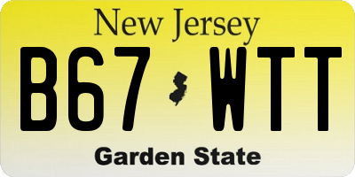 NJ license plate B67WTT