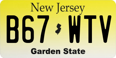 NJ license plate B67WTV