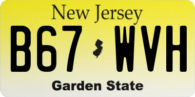 NJ license plate B67WVH