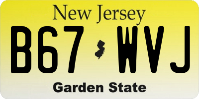 NJ license plate B67WVJ