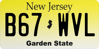 NJ license plate B67WVL