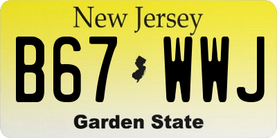 NJ license plate B67WWJ