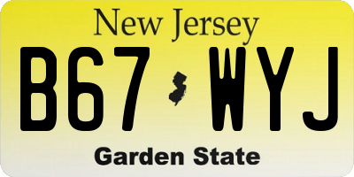 NJ license plate B67WYJ