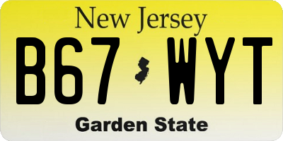 NJ license plate B67WYT