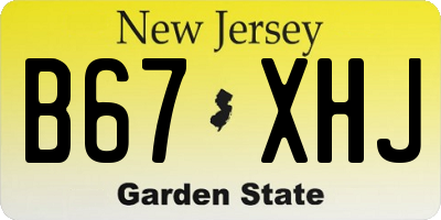 NJ license plate B67XHJ