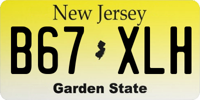 NJ license plate B67XLH