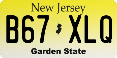 NJ license plate B67XLQ