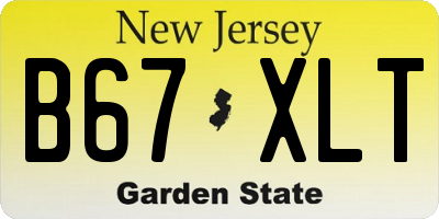 NJ license plate B67XLT