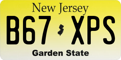 NJ license plate B67XPS
