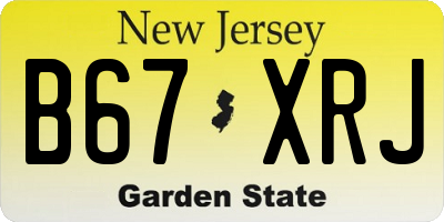 NJ license plate B67XRJ