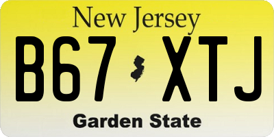 NJ license plate B67XTJ
