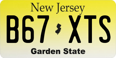 NJ license plate B67XTS