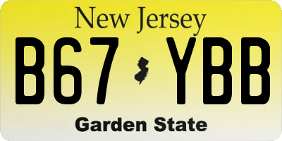NJ license plate B67YBB