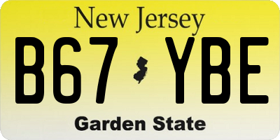 NJ license plate B67YBE