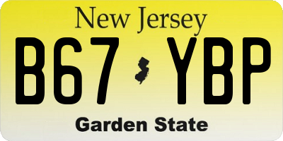 NJ license plate B67YBP