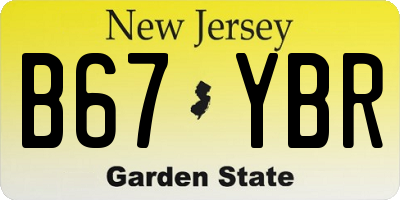 NJ license plate B67YBR