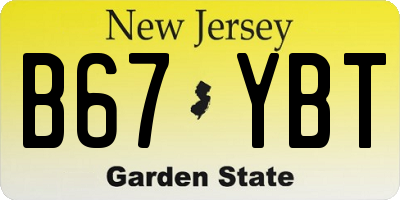 NJ license plate B67YBT