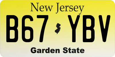 NJ license plate B67YBV