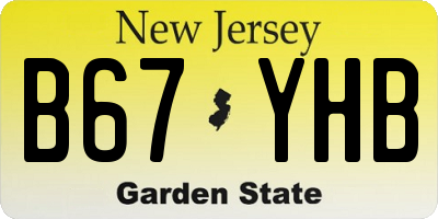 NJ license plate B67YHB