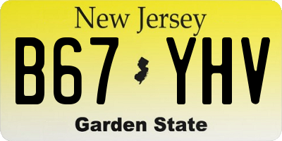 NJ license plate B67YHV