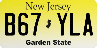 NJ license plate B67YLA