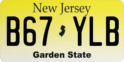 NJ license plate B67YLB