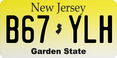 NJ license plate B67YLH