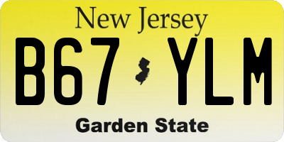 NJ license plate B67YLM