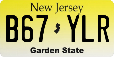 NJ license plate B67YLR