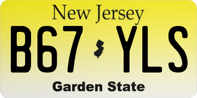 NJ license plate B67YLS
