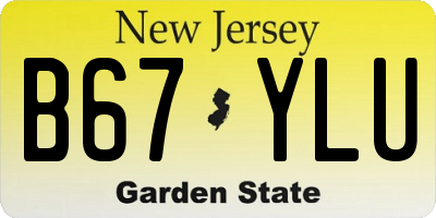NJ license plate B67YLU