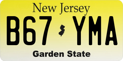 NJ license plate B67YMA