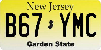 NJ license plate B67YMC