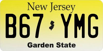 NJ license plate B67YMG