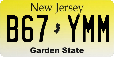 NJ license plate B67YMM