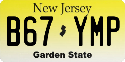 NJ license plate B67YMP
