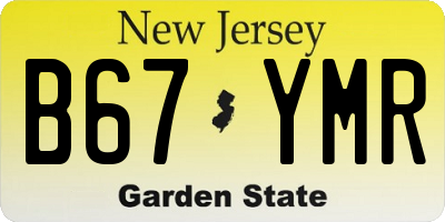 NJ license plate B67YMR