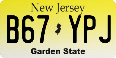 NJ license plate B67YPJ