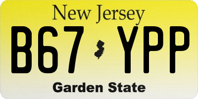 NJ license plate B67YPP