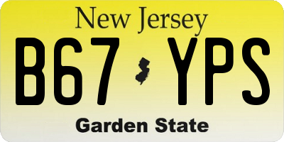 NJ license plate B67YPS